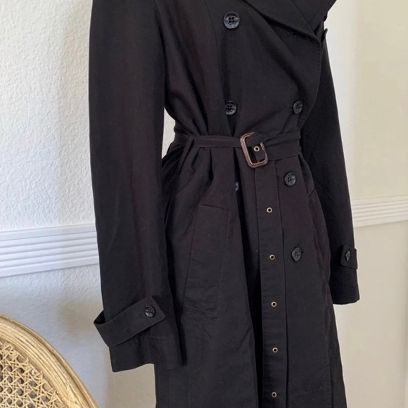 Joe’s Jeans Black Trench Coat - Picture 3 of 11